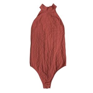 Free People Intimately Clear Mind Sleeveless Mock Neck Bodysuit Womens M L